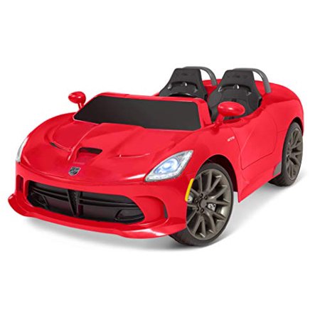 Kid Trax Dodge Viper SRT Convertible Toddler Ride on Toy  Ages 3-7 Years Old  12 Volt Battery  Max Weight of 130 Lbs  Two Seater  Working Lights  Red