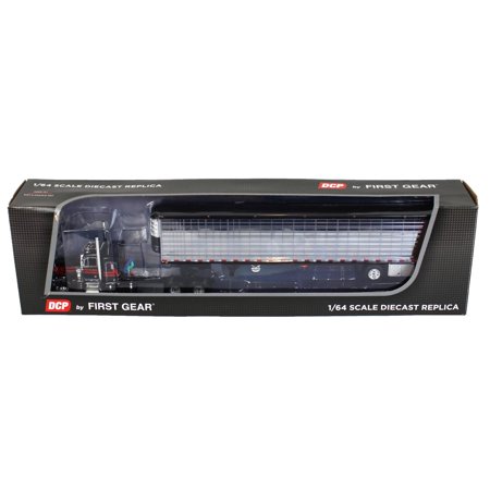 1/64 Black Peterbilt 379 Sleeper with Refrigerated Trailer, DCP by First Gear 60-0708
