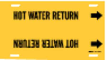 Pipe Marker,Hot Water Return,8to9-7/8 in, 4081-G