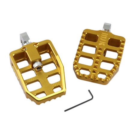 MJK Performance P-4542 Billet Footpegs - 3in. L X 4in. W - Red Anodized