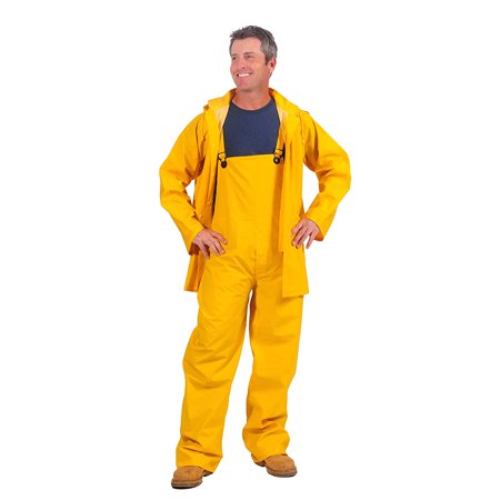 7950-S-YW 7950 Repel Rainwear 0.35 Mm PVC 3-Piece Rain Suit, Small, Yellow