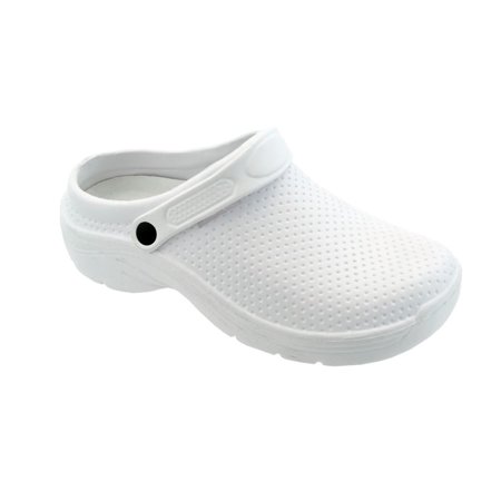 Women's Garden Clogs BLACK or WHITE Clogs with Strap, Ultralite Women's Slipper. Sizes 6-10 True to Size. Very Comfortable.