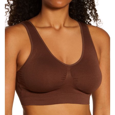 Women S Rhonda Shear 9201 Skintone Seamless Bra W/ Removable Pads (Chocolate 1X)