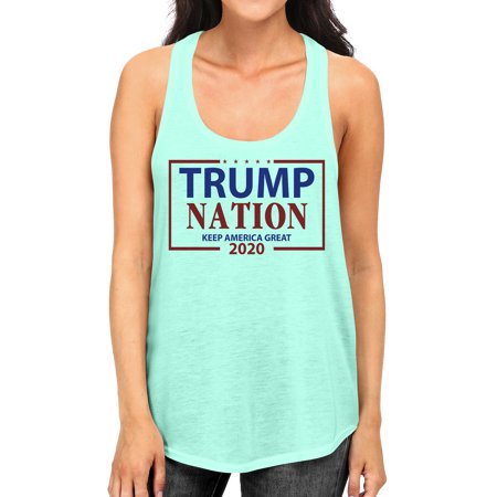 Junior S Trump Nation 2020 B1696 PLY Mint Racerback Tank Top X-Large Mint