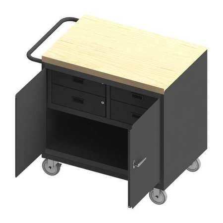 Durham 3119-MT-95 37 in. 14 Gauge Mobile Bench Cabinets  Gray