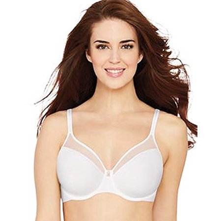 One Smooth U Ultra LightIllusion Neckline Underwire Bra 3439 White, 34B Pack of 2
