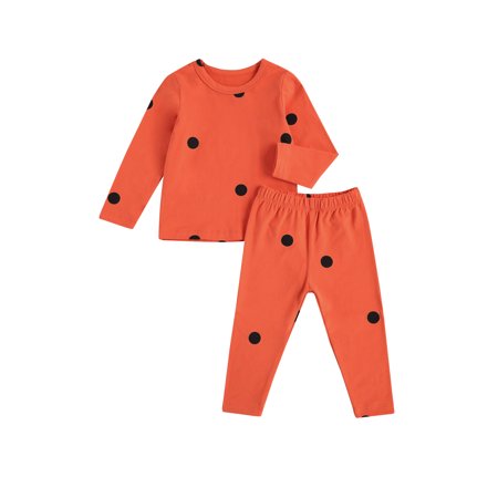 LA HIEBLA Kids Baby Girls Boys Sleepwear 2pcs Pajamas Set Tops Pants