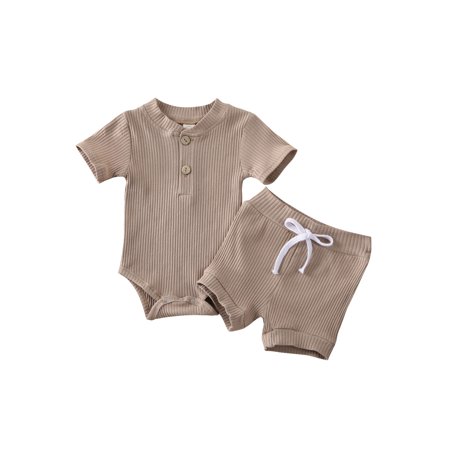 LA HIEBLA Kids Baby Boy Girl Short Sleeve Tops T-shirt Shorts Pants Outfits Set