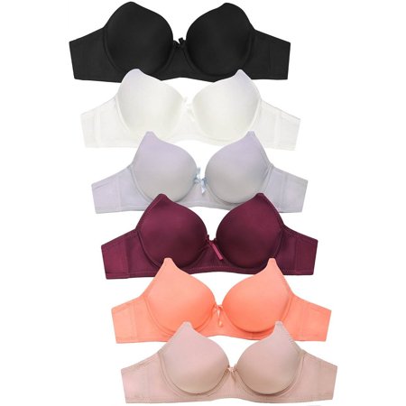 Mamia Womens Basic Plain Bras Packs of 6 - Various Styles  40C  #4081