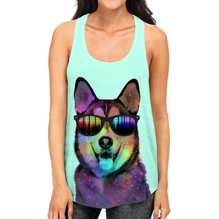 Junior S Galaxy Rave Husky B679 Mint Green Racerback Tank Top Medium