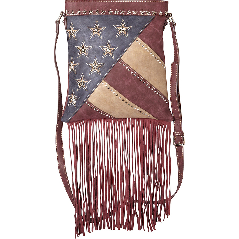 Montana West America Pride Crossbody Red - Montana West Leather Handbags