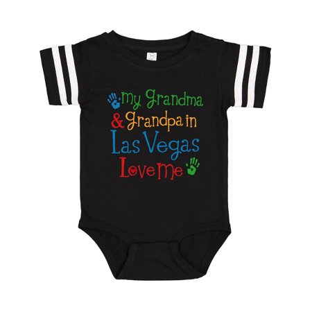 Inktastic Grandma and Grandpa in Las Vegas Love Me Gift Baby Boy or Baby Girl Bodysuit
