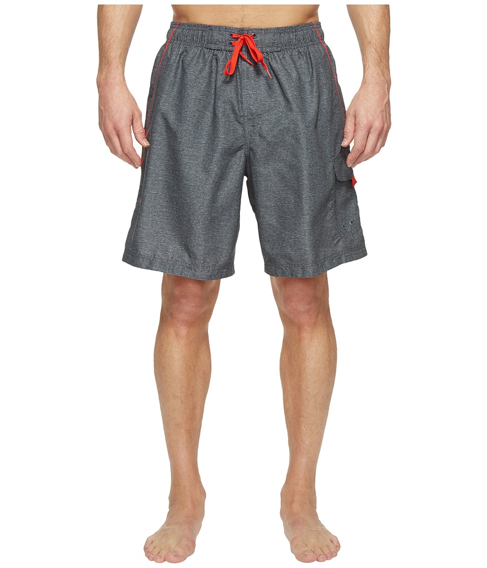 Speedo - Marina Volley Swim Trunk (Charcoal/Red) Men's Swimwear