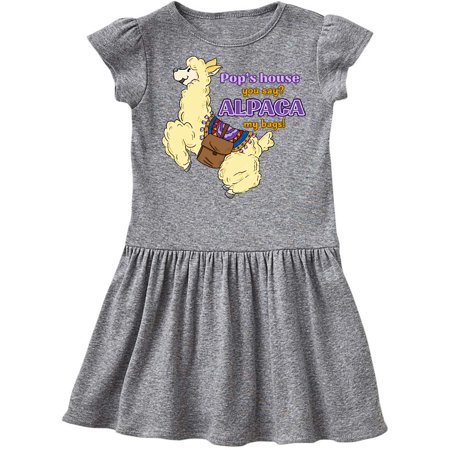 Inktastic Pop S You Say? ALPACA My Bags with Cute Jumping Alpaca Gift Toddler Girl Dress