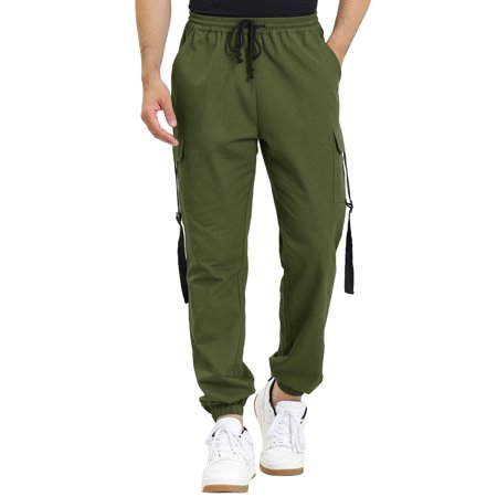 Lars Amadeus Men S Drawstring Waist Slim Fit Jogger Cargo Pants