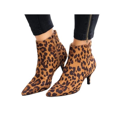 Women S Chelsea Low Mid Heels Zipper Pointed Toe Party Work Ankle Booties Shoes