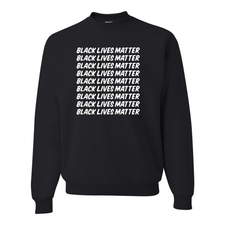 Black Lives Matter Freedom End Brutality  Mens Pop Culture Crewneck Sweatshirt, Black, Small
