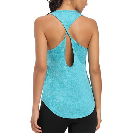 Women Sleeveless Activewear Sports Yoga Tank Top Vest Hollow Cross Back Workout Shirts Fitness Gym Running Joggings Summer Beach Tee