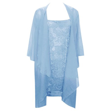 Tuscom Women's Fashion Two Pieces Charming Solid Color Mother of the Bride Lace Dresses
