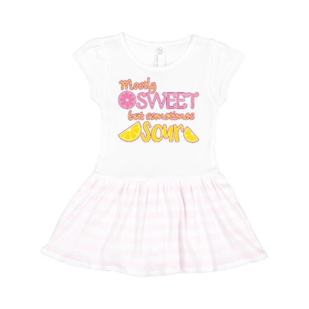 Inktastic Mostly Sweet  but Somtimes Sour Pink and Yellow Lemons Gift Toddler Girl Dress