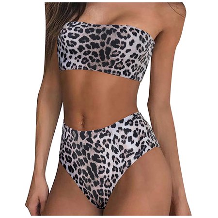 MIARHB Women's Summer Fashion Charming Printed Bikini Split Swimsuit Beach Swimwear