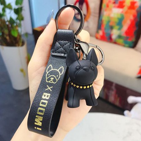 PWFE French Bulldog Resin Keychain  Car Key Chain Keychain Accessories Purse Hand Bag Backpack Charm Gift for Women  Kids