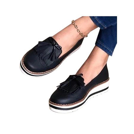 Womens Loafers Pumps Casual Slip on Flat Trainers Sneakers Wedge Heel Shoes