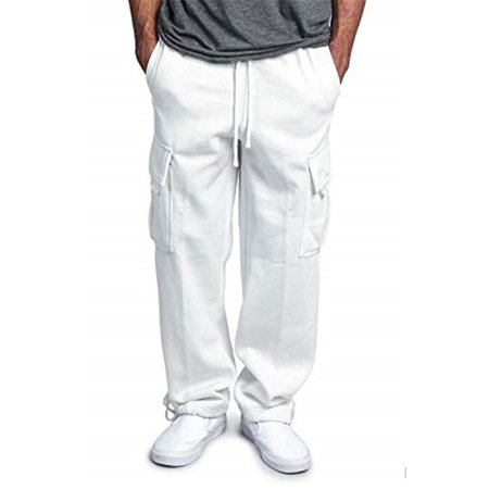 Kiapeise Kiapeise Men´s Urban Straight Leg Jogger Heavy Weight Fleece Cargo Pocket Sweat Pants