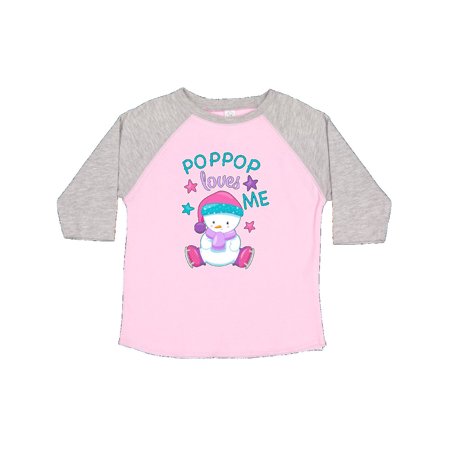 Inktastic My Pop Pop Loves Me- Cute Snow Baby Gift Toddler Boy or Toddler Girl T-Shirt