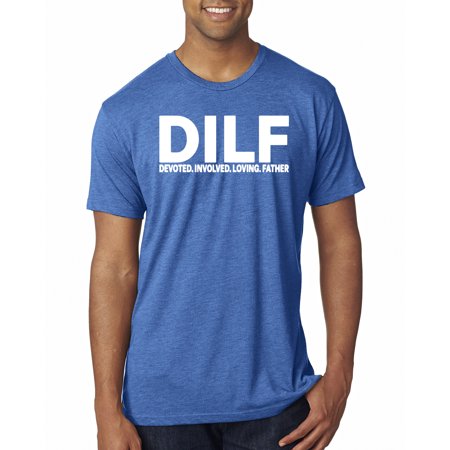 Wild Bobby DILF Devoted Involved Loving Father Funny Dad Papa Gift  Father S Day  Men Premium Tri Blend Tees  Vintage Royal  Medium