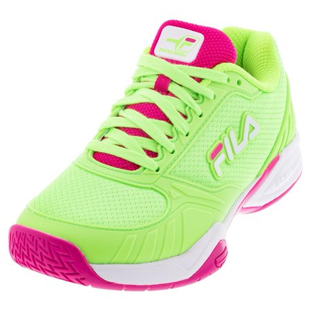 Fila Women`s Volley Zone Pickleball Shoes Green Gecko and White (     )