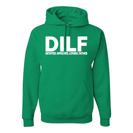 Wild Bobby DILF Devoted Involved Loving Father Funny Dad Papa Gift  Father S Day  Unisex Graphic Hoodie Sweatshirt  Kelly  3XL