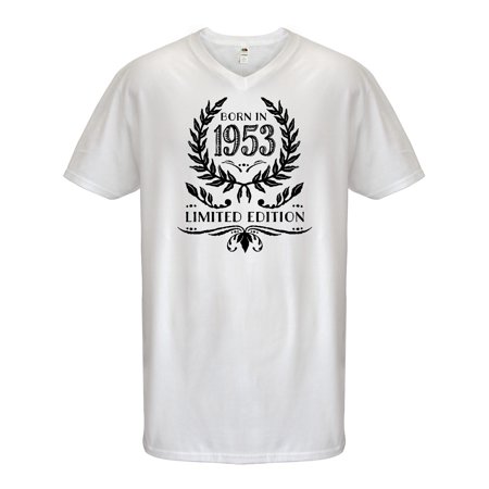 Inktastic Born in 1953 Limited Edition Men S V-Neck T-Shirt