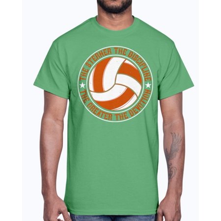 The Sterner the Discipline, the Greater the Devotion- Volleyball- Cotton Tee