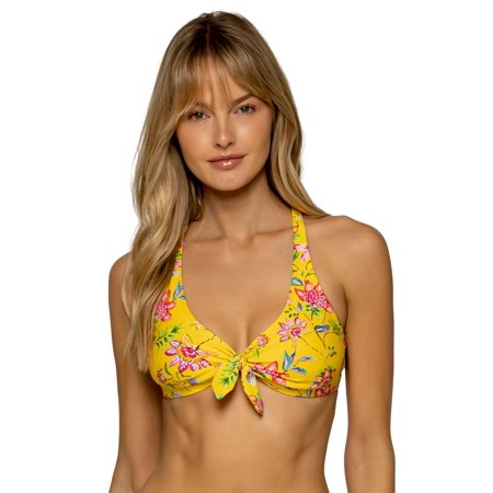 Sunsets Golden Hour Brandi Bralette Bikini Top E Cup / Multi Color