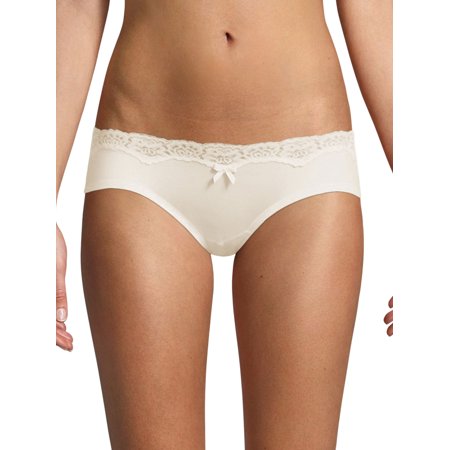 40861 Maidenform Comfort Devotion Embellished Hipster, SIZE 9 COLOR Ik/Shell Combo SIZE 9