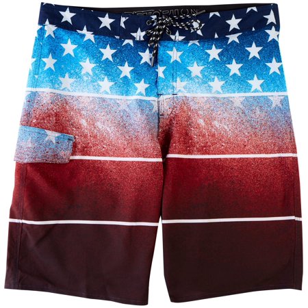 Distortion Mens USA Fade Volley Shorts