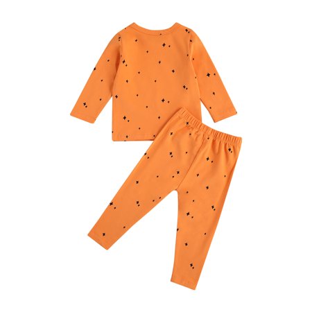 LA HIEBLA Kids Baby Girls Boys Sleepwear 2pcs Pajamas Set Tops Pants