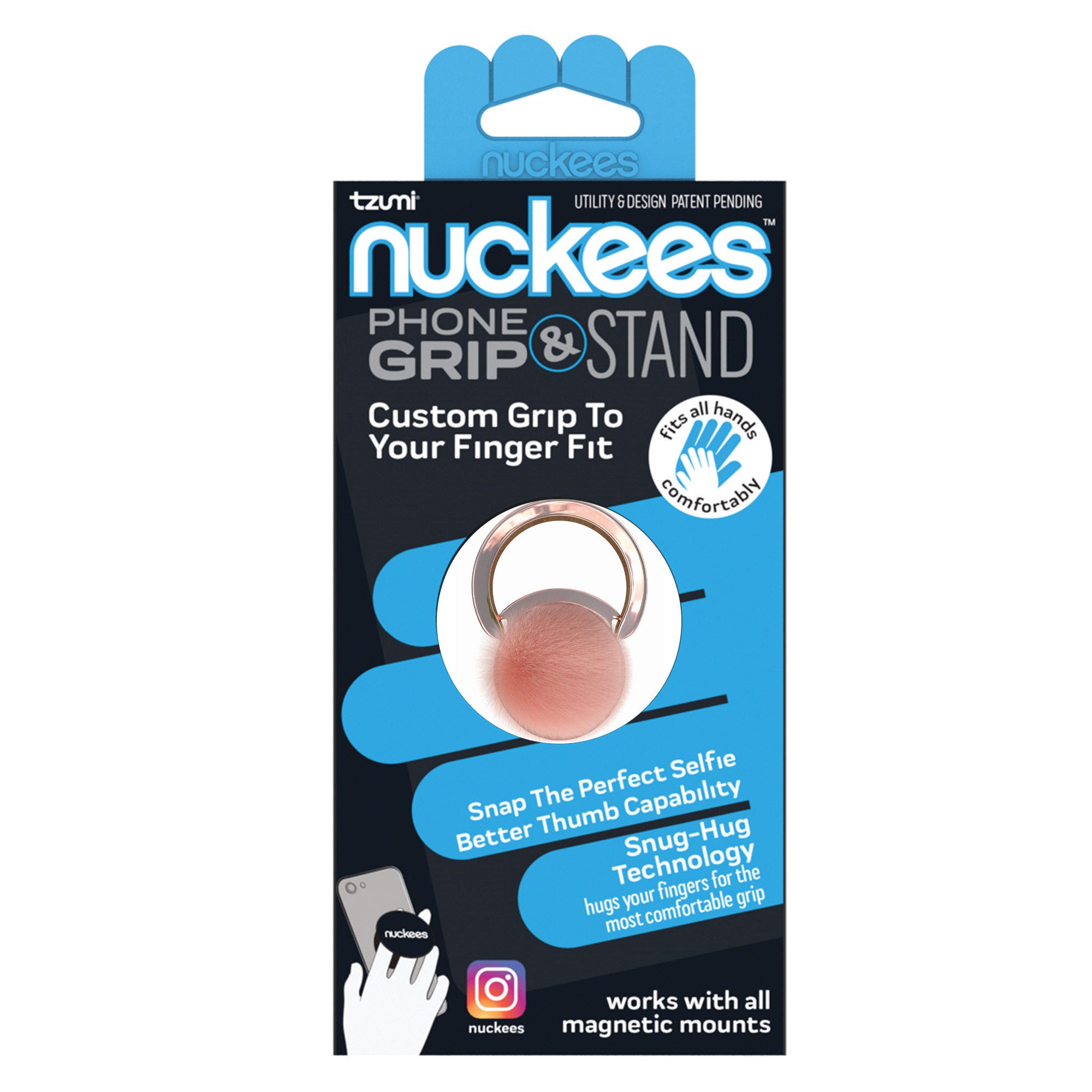 Tzumi Nuckees Phone Grip & Stand in Trends Ring Pop Design