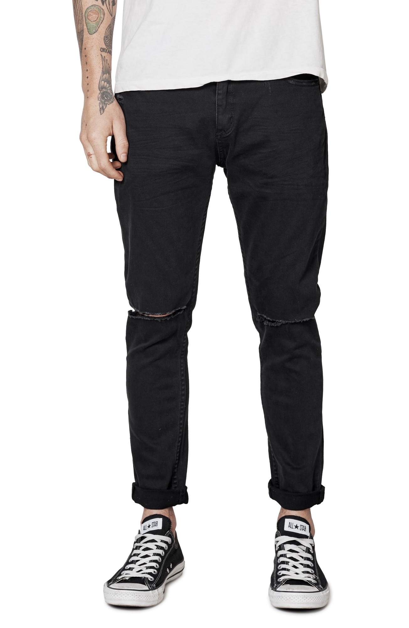 Rolla's ROLLA'S Rollies Slim Fit Jeans, Size 38 in 3252-Hard on Black at Nordstrom