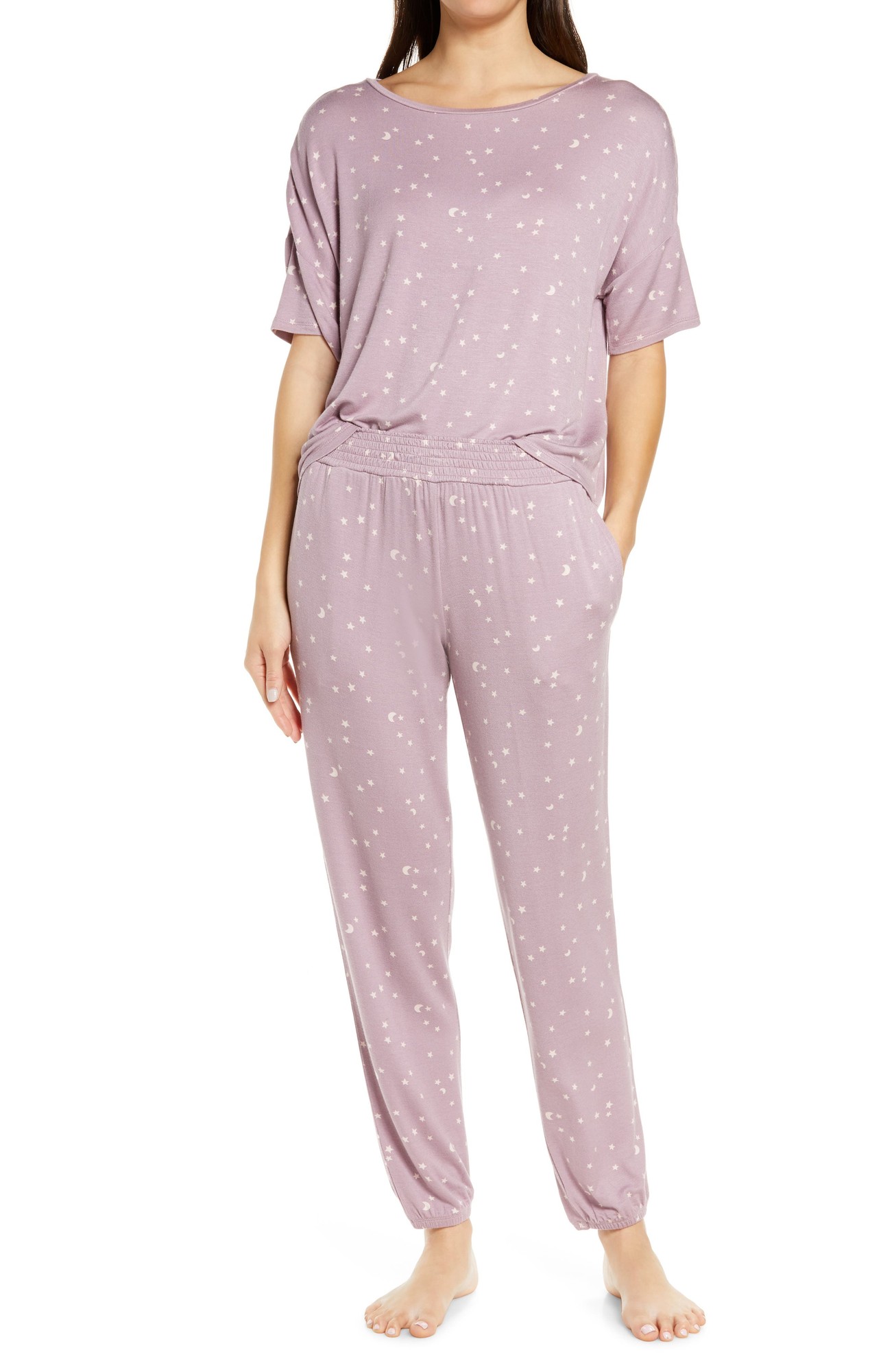 Honeydew Intimates Honeydew Sun Lover Lounge Set, Size Large in Amethyst Stars at Nordstrom