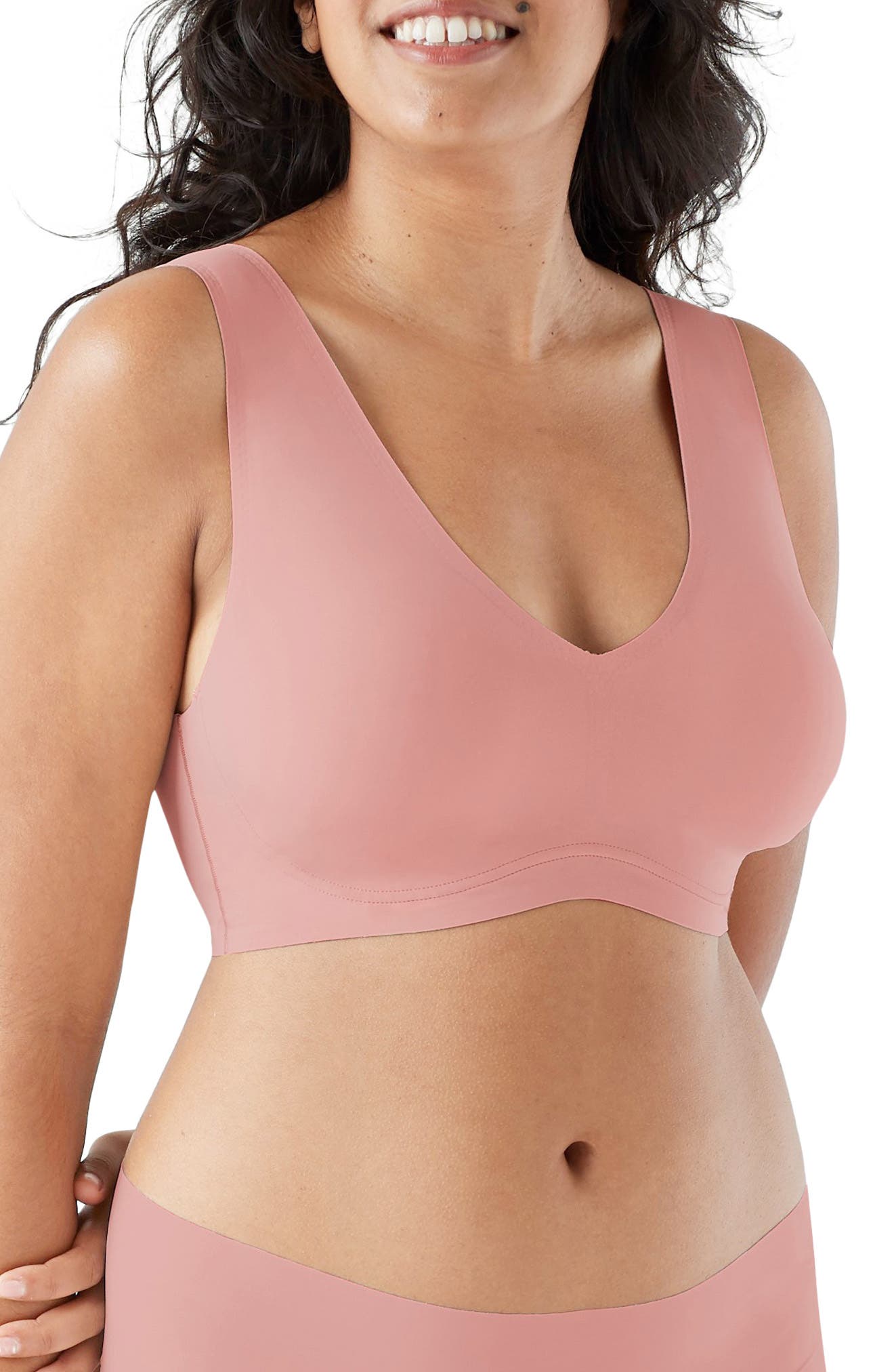 Women's True & Co. True Body Lift V-Neck Bralette, Size Medium - Red