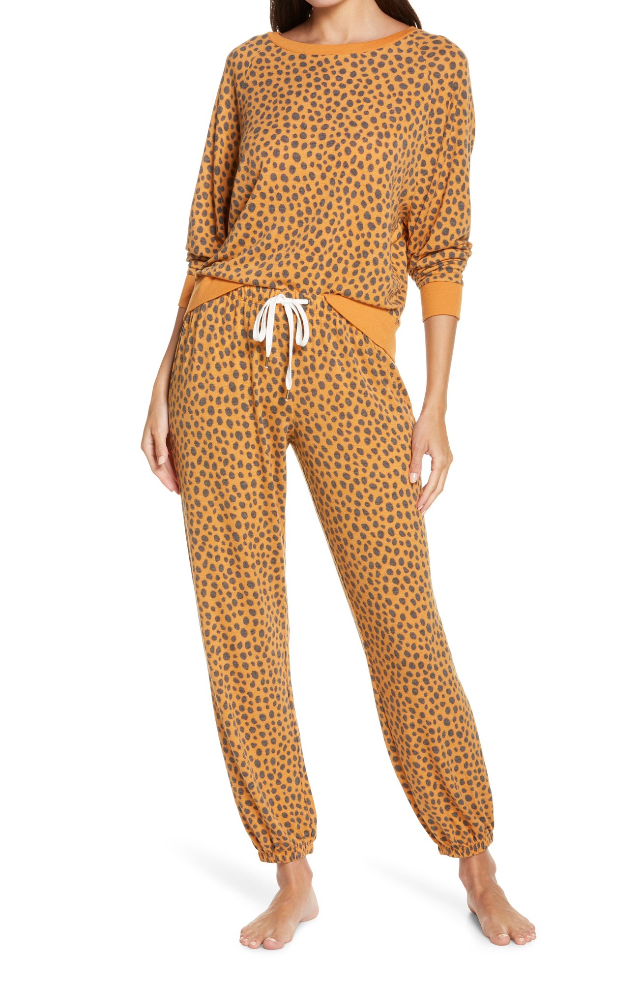 Women's Honeydew Sun Lover Lounge Set, Size Large - Orange