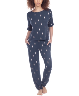 Women S Honeydew 18988 Sun Lover French Terry Lounge Set (Night Mist Geo L)