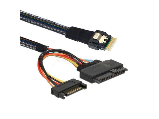U.2 U2 SFF-8639 to Slim SAS SFF-8654 4i NVME PCIe SSD Cable for Mainboard Intel SSD 750 P3600 P3700 M.2