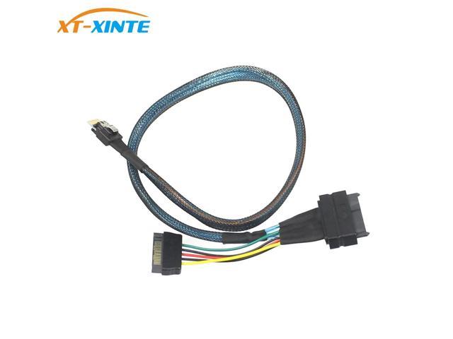 0.5m U.2 U2 SFF-8639 for NVME PCIe SSD Adapter Cable for Mainboard SFF-8654 Slim SAS to SFF-8639 U.2 PCIE