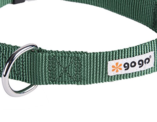 GoGo Pet Products Comfy Nylon 1-Inch Adjustable Pet Collar, Large, Hunter Green thumbnail