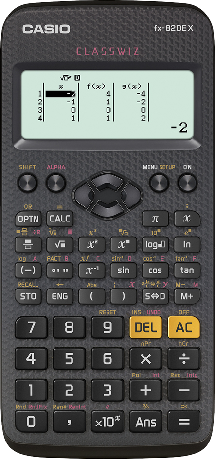 Casio FX-82DEX 2481184 Calculator Plastic Black 252 Functions Stud