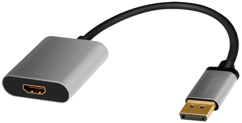 LogiLink CDA0108 Video Cable Adapter 0.15 M DisplayPort HDMI Black. Gr