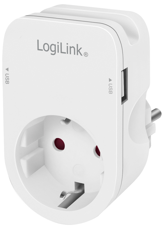 LogiLink PA0247 Surge Protector White 1 AC Outlet(s) 230 V